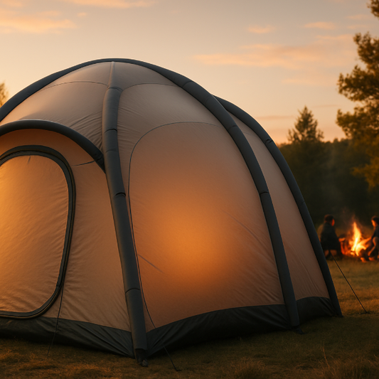 make the tent the focus and the people in the background